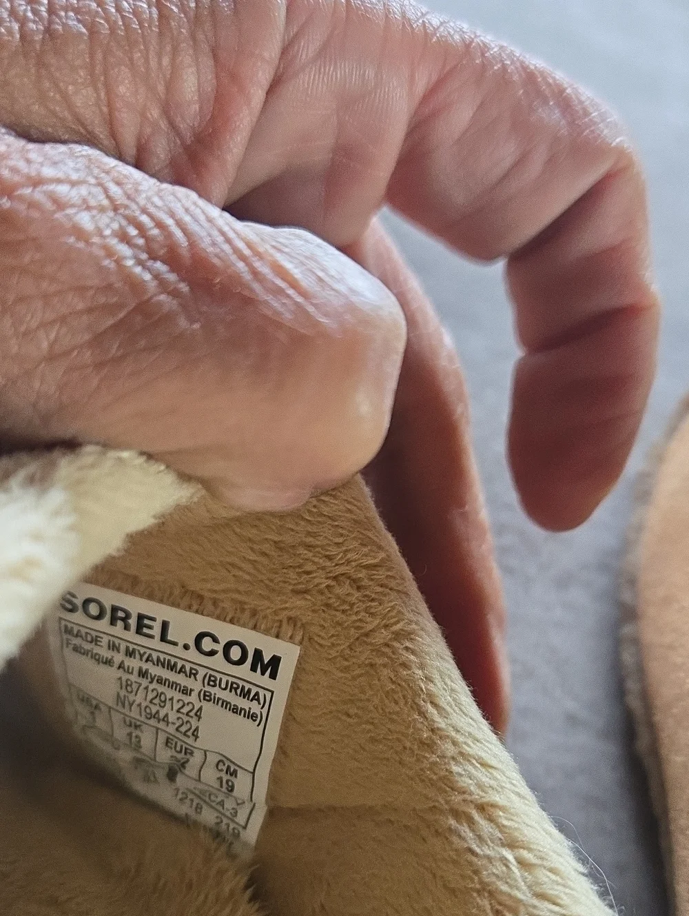 Sorel Brown Faux-Suede Plush-Lined Slip-On Clog
